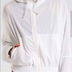 Athleta Vata Mesh Zip Up Hoodie Jacket